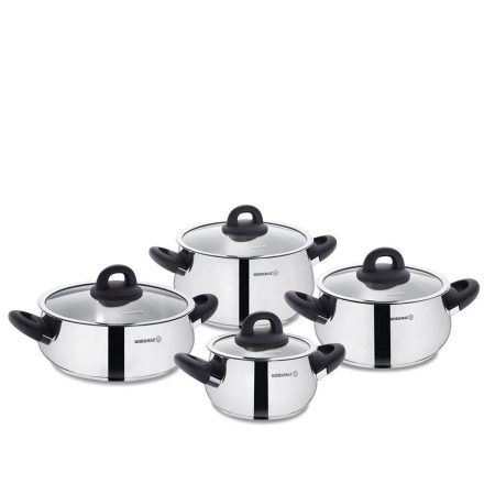 سرویس قابلمه 8 پارچه استیل براق بلا کرکماز 1848