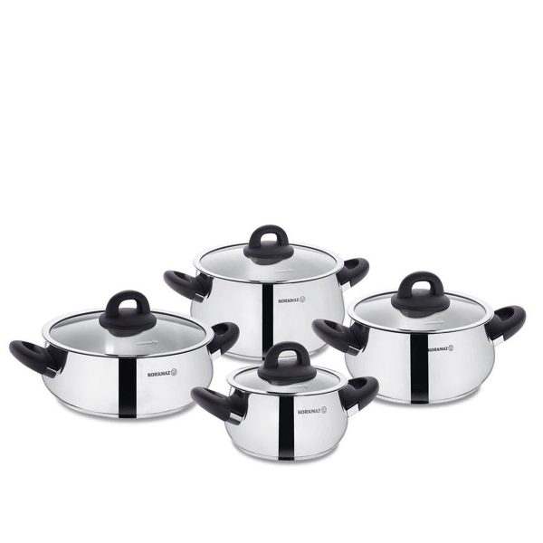 سرویس قابلمه 8 پارچه استیل براق بلا کرکماز 1848