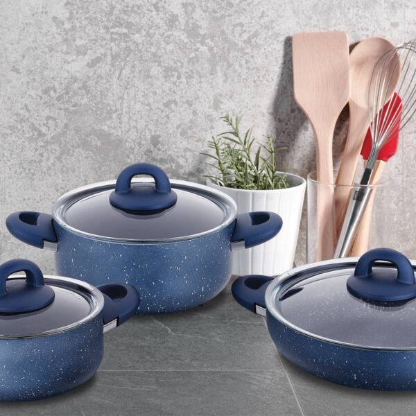 سرویس قابلمه نچسب 7 پارچه آبی بلا کرکماز 2893