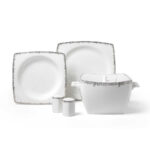 سرویس غذاخوری چینی 60 پارچه بون سلکشن کرکماز 8424