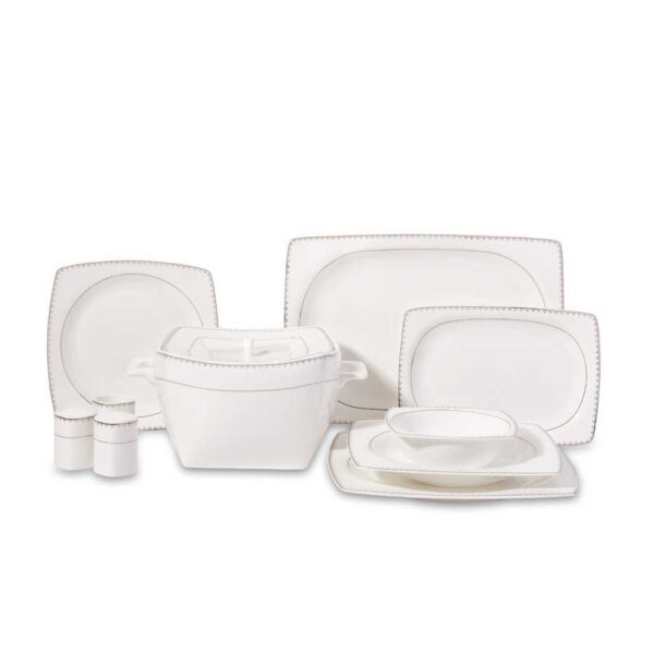 سرویس غذاخوری چینی 60 پارچه بون سلکشن کرکماز 8427