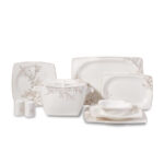 سرویس غذاخوری چینی 60 پارچه بون سلکشن کرکماز 8428