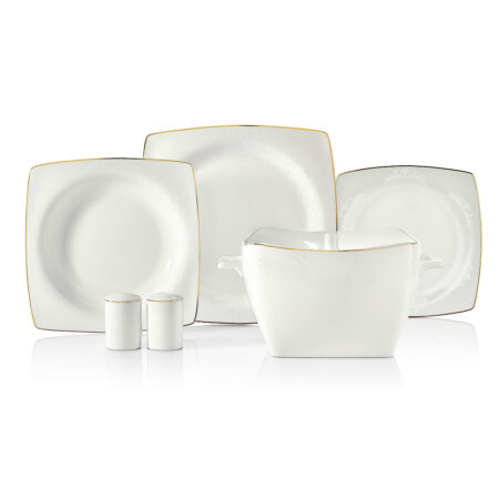 سرویس غذاخوری چینی 60 پارچه بون سلکشن کرکماز 8433