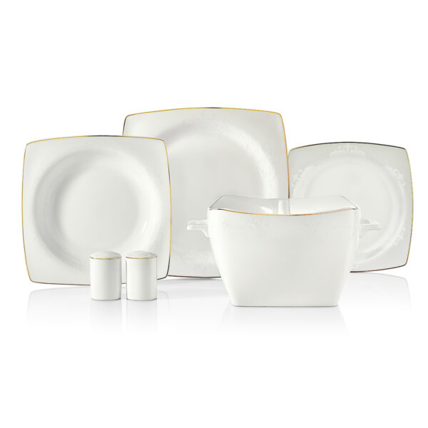 سرویس غذاخوری چینی 60 پارچه بون سلکشن کرکماز 8433