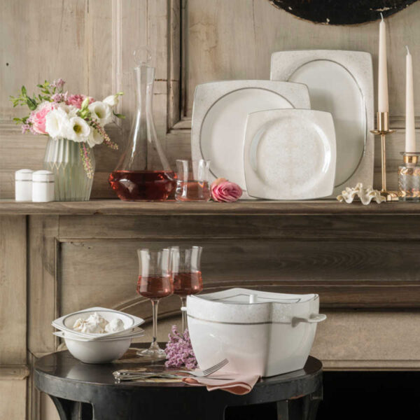 سرویس غذاخوری چینی 60 پارچه بون سلکشن کرکماز 8437