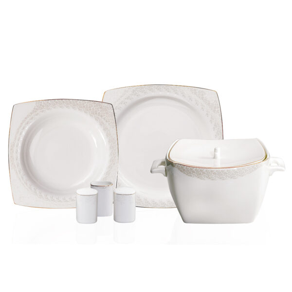 سرویس غذاخوری چینی 60 پارچه بون سلکشن کرکماز 8451