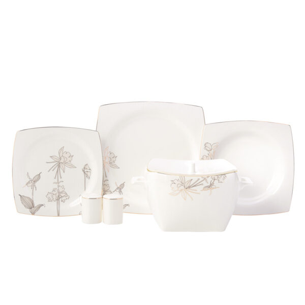 سرویس غذاخوری چینی 60 پارچه بون سلکشن کرکماز 8452