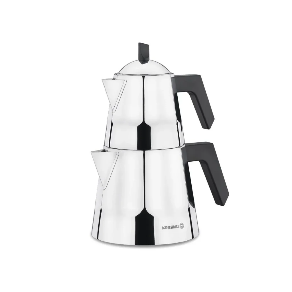 کتری و قوری 1.0 + 2.0 لیتر استیل براق دیا کرکماز 224 | لوازم خانگی ایران