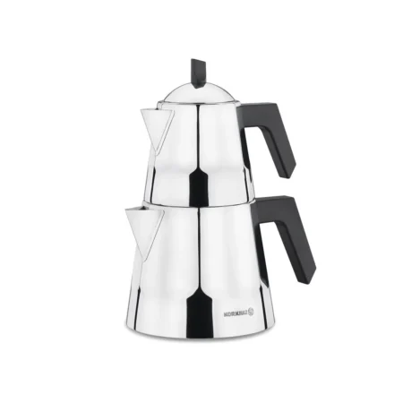 کتری و قوری 1.0 + 2.0 لیتر استیل براق دیا کرکماز 224 | لوازم خانگی ایران