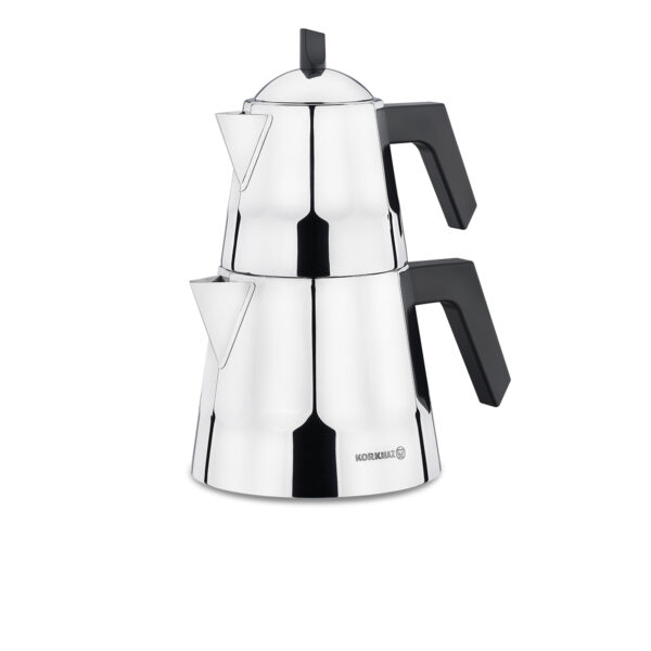 کتری و قوری 1.0 + 2.0 لیتر استیل براق دیا کرکماز 224 | لوازم خانگی ایران