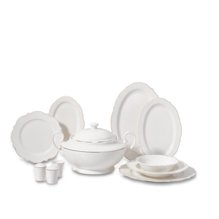 سرویس غذاخوری چینی 60 پارچه الیزا کرکماز 8241