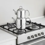 کتری و قوری 1.2 + 2.2 لیتر استیل براق ارنا کرکماز 227 | لوازم خانگی ایران