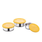 سرویس ظرف نگهدارنده 3 پارچه زرد فرسکا کرکماز 5621