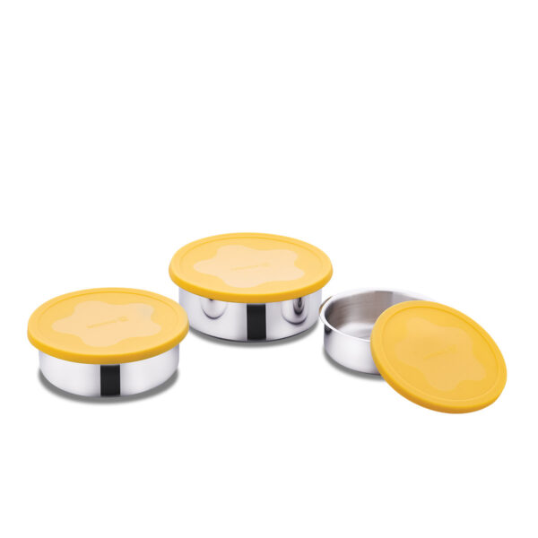 سرویس ظرف نگهدارنده 3 پارچه زرد فرسکا کرکماز 5621