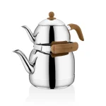 کتری و قوری 1.3 + 3.5 لیتر استیل براق فورستا کرکماز 217 | لوازم خانگی ایران