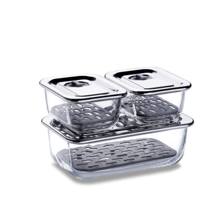 سرویس ظرف نگهدارنده 3 پارچه استیل فرسکا کرکماز 5623