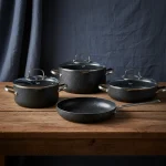 سرویس قابلمه 7 پارچه گرانیت مشکی گالاکسی کرکماز 1371 | لوازم خانگی ایران