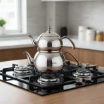 کتری و قوری 1.1+2.0 لیتر استیل براق هاندان کرکماز 222 | لوازم خانگی ایران