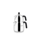 کتری و قوری 0.9 + 2.0 لیتر استیل براق لارا کرکماز 202-01