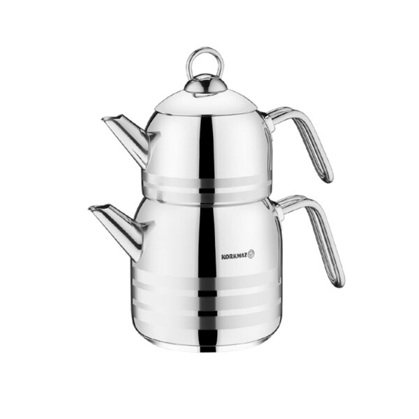 کتری و قوری 2.0 + 4.4 لیتر استیل براق لارگو کرکماز 199