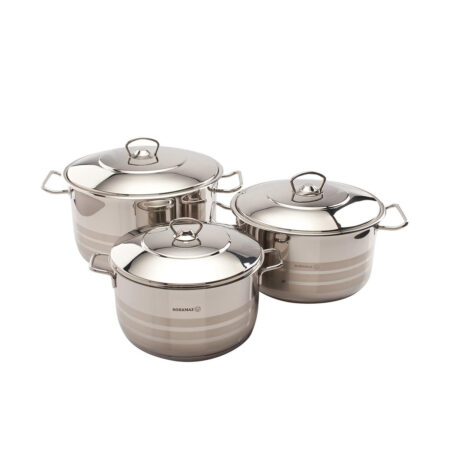 سرویس قابلمه 6 پارچه استیل براق آسترا مگاپلاس کرکماز 1888