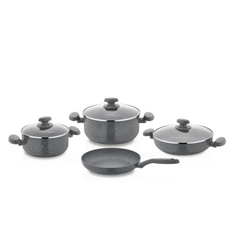 سرویس قابلمه نچسب 7 پارچه طوسی میا کرکماز 1146