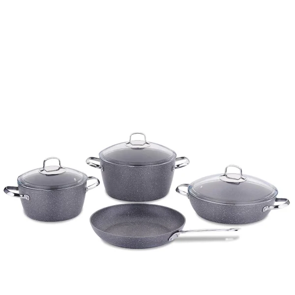 سرویس قابلمه 7 پارچه گرانیت طوسی نه آ کرکماز 2892 | لوازم خانگی ایران