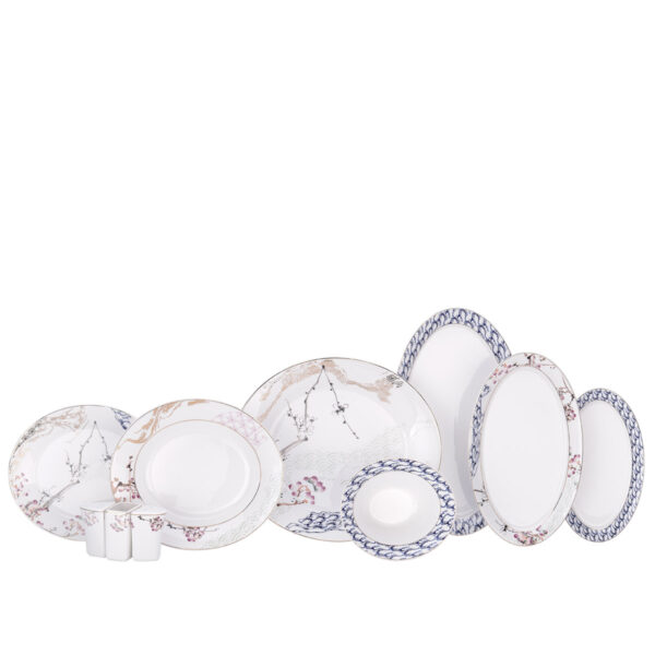 سرویس غذاخوری چینی 60 پارچه اورینت کرکماز 8354