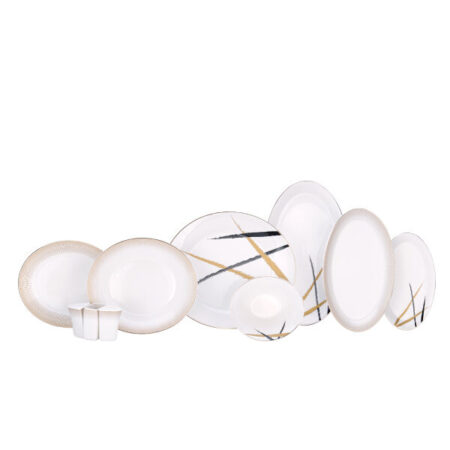 سرویس غذاخوری چینی 60 پارچه اورینت کرکماز 8355