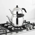 کتری و قوری 1.3 + 3.5 لیتر استیل براق اورنلا کرکماز 220 | لوازم خانگی ایران