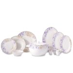 سرویس غذاخوری چینی اپال 60 پارچه سفید پرلا کرکماز 8377