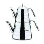 کتری و قوری 1.1 + 2.5 لیتر استیل براق پترا کرکماز 223 | لوازم خانگی ایران