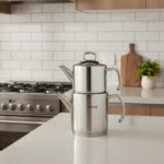 کتری و قوری 1.2 + 1.8 لیتر استیل مات پرولاین کرکماز 274 | لوازم خانگی ایران