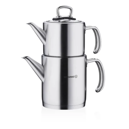 کتری و قوری 1.2 + 1.8 لیتر استیل مات پرولاین کرکماز 274 | لوازم خانگی ایران