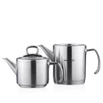 کتری و قوری 1.2 + 1.8 لیتر استیل مات پرولاین کرکماز 274 | لوازم خانگی ایران