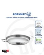 املت پز 22 سانتیمتر استیل مات پرولاین کرکماز 1184