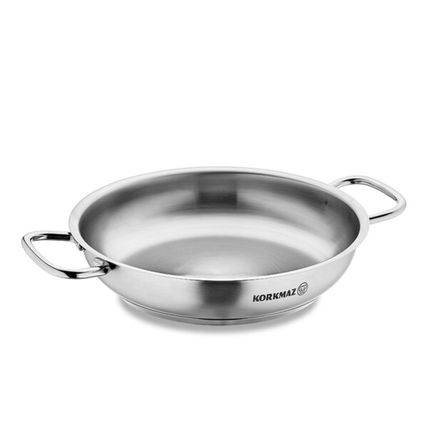 تابه تخت 28*5.5 سانتیمتر 2.7 لیتر استیل مات پرولاین کرکماز 1193