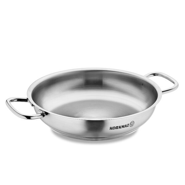 تابه تخت 32*6.0 سانتیمتر 4.3 لیتر استیل مات پرولاین کرکماز 1194