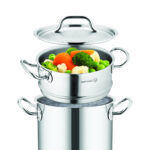 ظرف بخارپز 20*10 سانتیمتر 3.1 لیتر استیل مات پرولاین کرکماز 2771