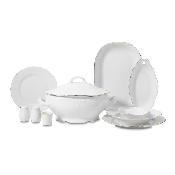 سرویس غذاخوری چینی 60 پارچه روکوکو کرکماز 8757