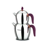 کتری و قوری 1.1 + 2.3 لیتر استیل براق شهناز کرکماز 215 | لوازم خانگی ایران