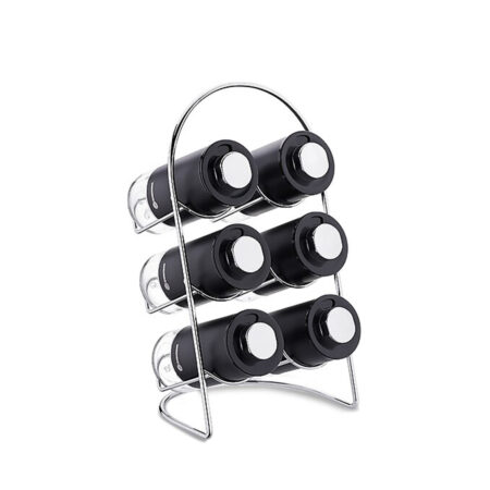 سرویس جا ادویه 7 پارچه مشکی استورا پلاس کرکماز 5523-3