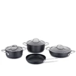 سرویس قابلمه 7 پارچه نچسب مشکی تورا کرکماز 2889 | لوازم خانگی ایران