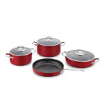 سرویس قابلمه نچسب 7 پارچه قرمز زتا کرکماز 1877