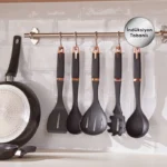 سرویس قابلمه و کفگیر و ملاقه 13 پارچه مشکی طلایی پاور بیوگرانیت کاراجا 153.03.08.1172