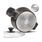 سرویس قابلمه و کفگیر و ملاقه 13 پارچه مشکی طلایی پاور بیوگرانیت کاراجا 153.03.08.1172