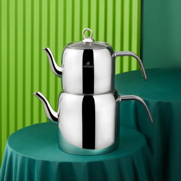 کتری و قوری بزرگ 4.0 + 2.2 لیتر پاوراستیل وگا کاراجا 153.03.08.0082