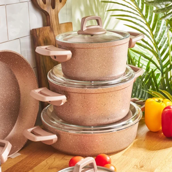 سرویس جهیزیه 12 پارچه رزگلد بیوگرانیت کاراجا 153.03.08.1157