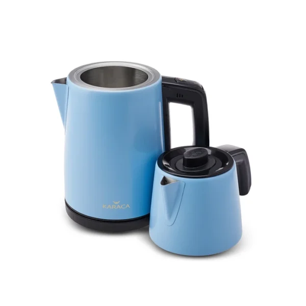 چاي ساز اتوماتیک برقی 1650 وات 0.9 + 1.8 لیتر آبی رترو کاراجا 153.03.06.4914