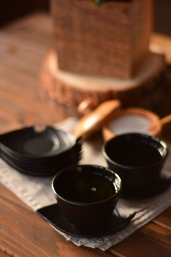 سرویس فنجان 2 نفره چدنی مشکی تورمه تاشوو T0085 Iran Home Appliances لوازم خانگی ایران